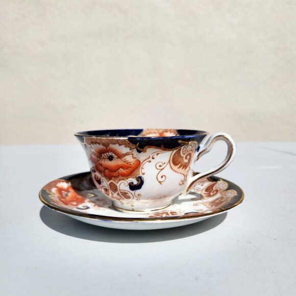 Alfred B Pearce & Co Antique English Bone China Tea Cup Saucer Set Vintage Plate - Picture 2 of 16